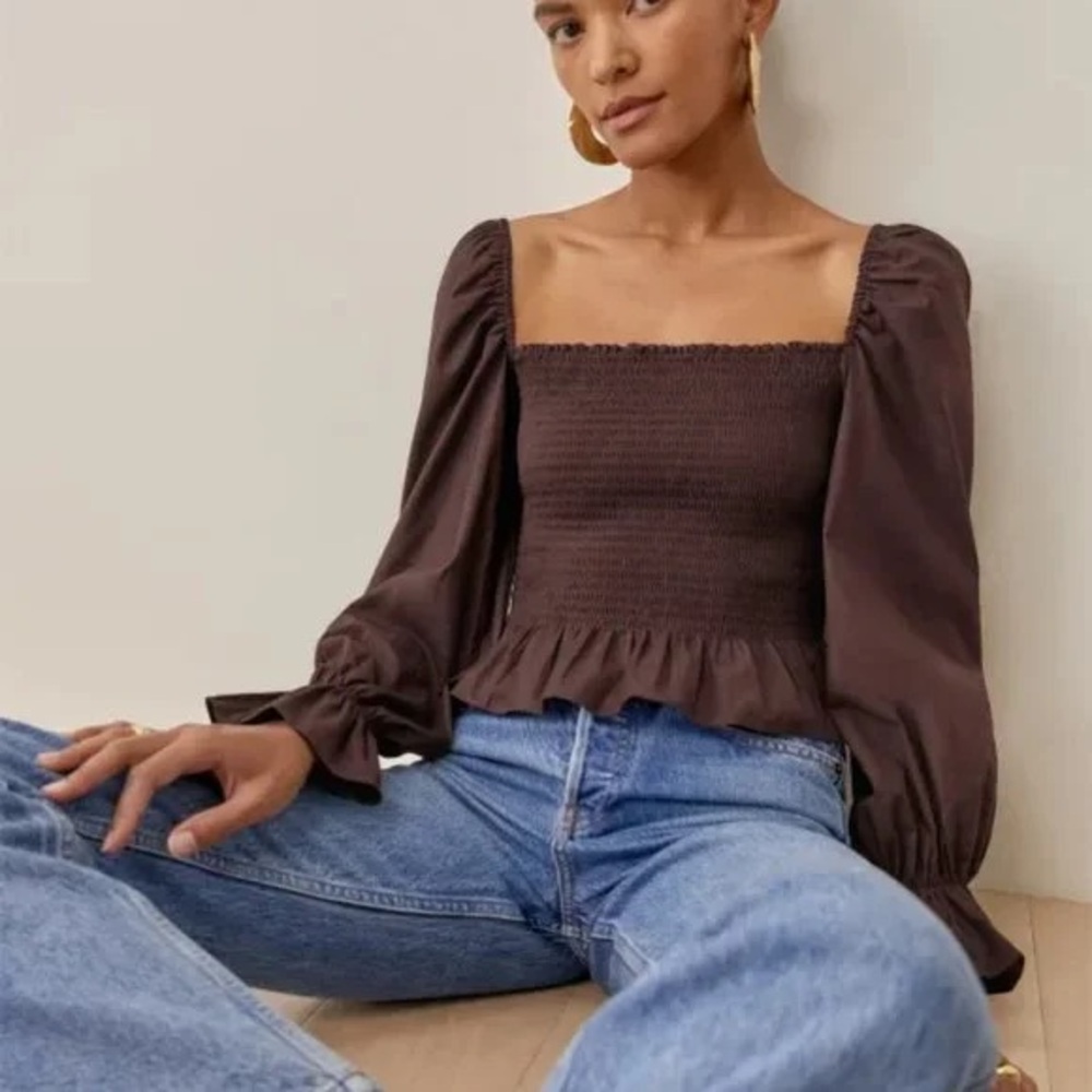 Reformation Darby Top in Cafe | M